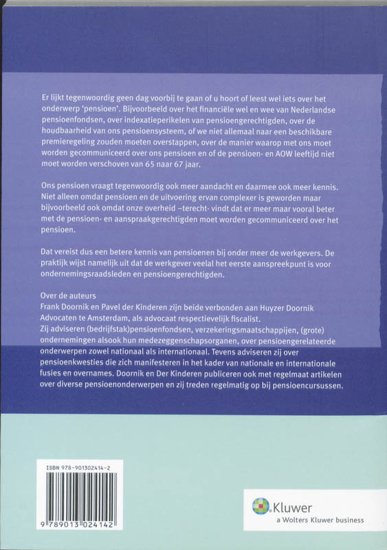 Achterkant van Pensioen in 100 vragen