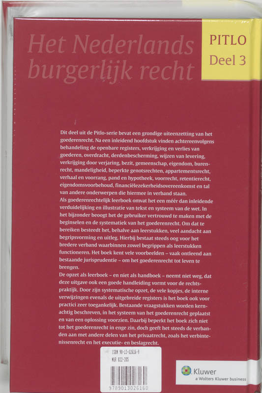 Achterkant van Goederenrecht