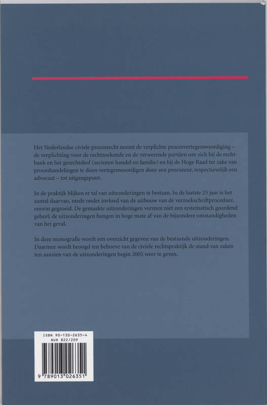Achterkant van Procederen met of zonder procesvertegenwoordiger