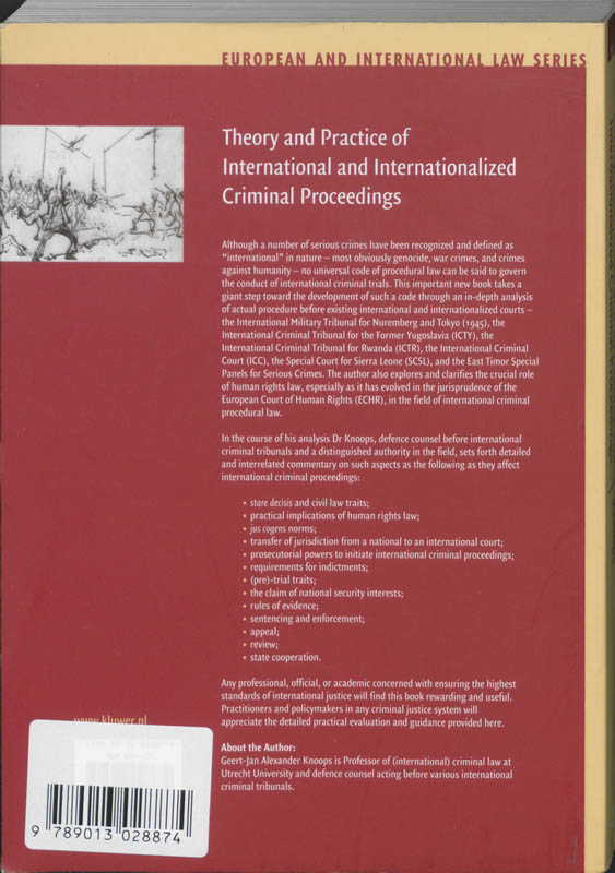 Achterkant van Theory and Practice of International and Internationalized Criminal Proceedings