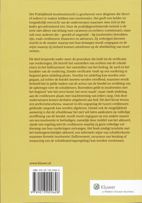 Achterkant van De afwikkeling van het faillissement
