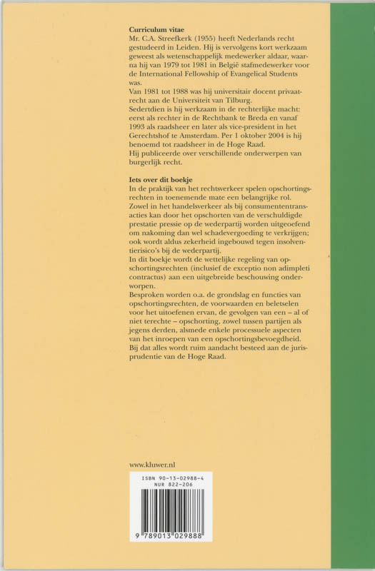 Achterkant van Opschortingsrechten