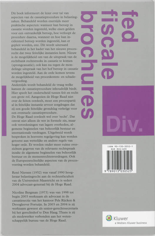 Achterkant van Cassatie in belastingzaken