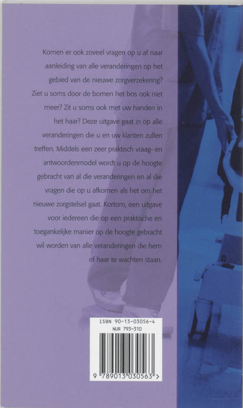 Achterkant van De zorgverzekeringswet in 100 vragen