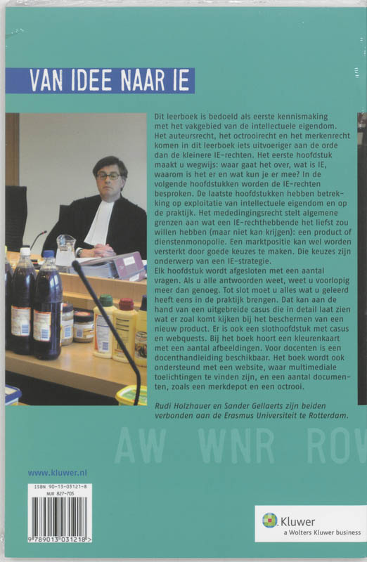 Achterkant van Van idee naar IE