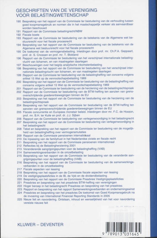 Achterkant van Nieuw feit en navordering