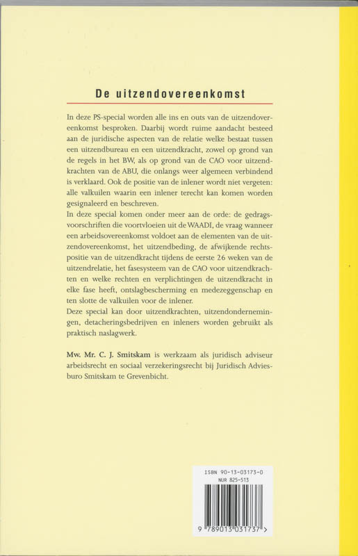 Achterkant van De uitzendovereenkomst