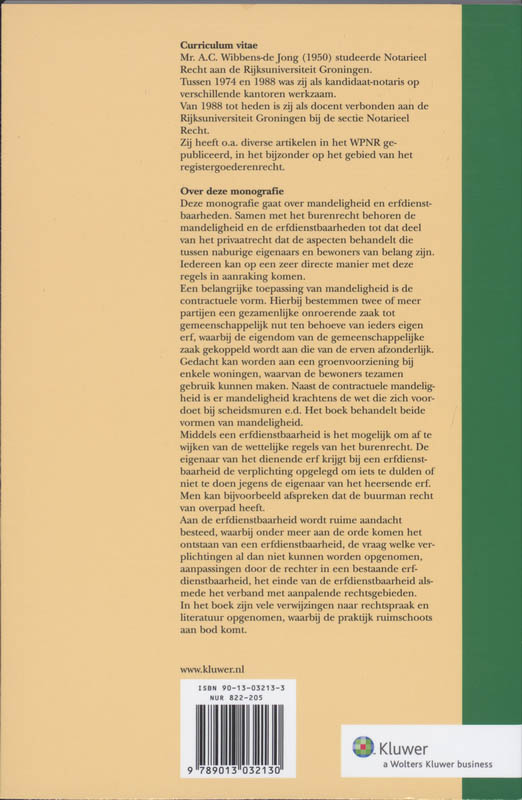 Achterkant van Mandeligheid en erfdienstbaarheden
