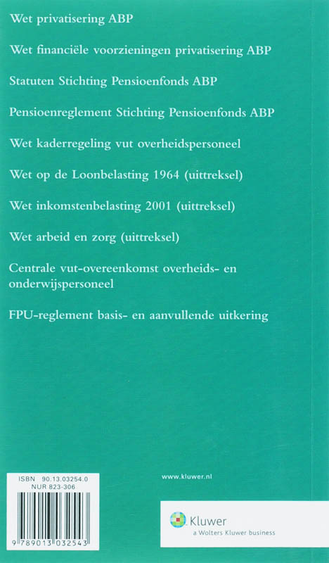 Achterkant van Pensioenen voor overheidssectoren