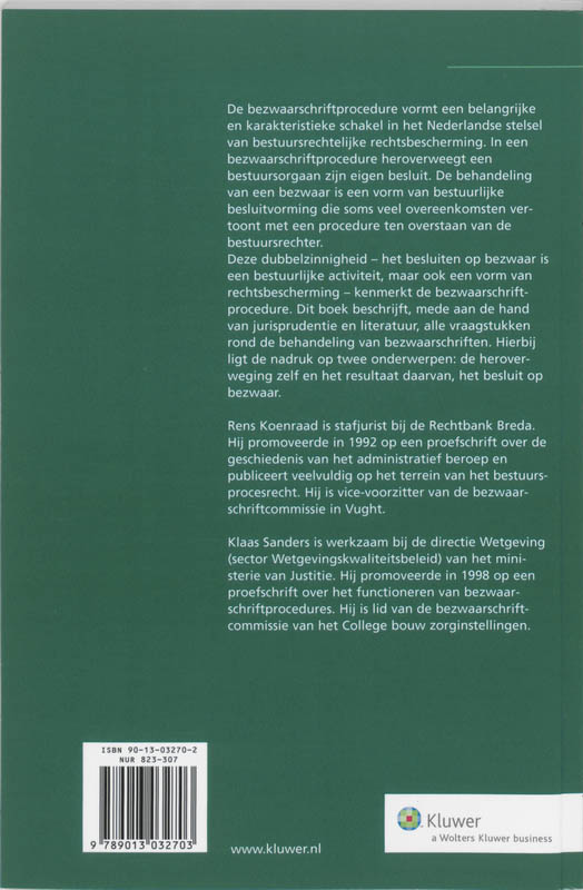 Achterkant van Besluiten op bezwaar