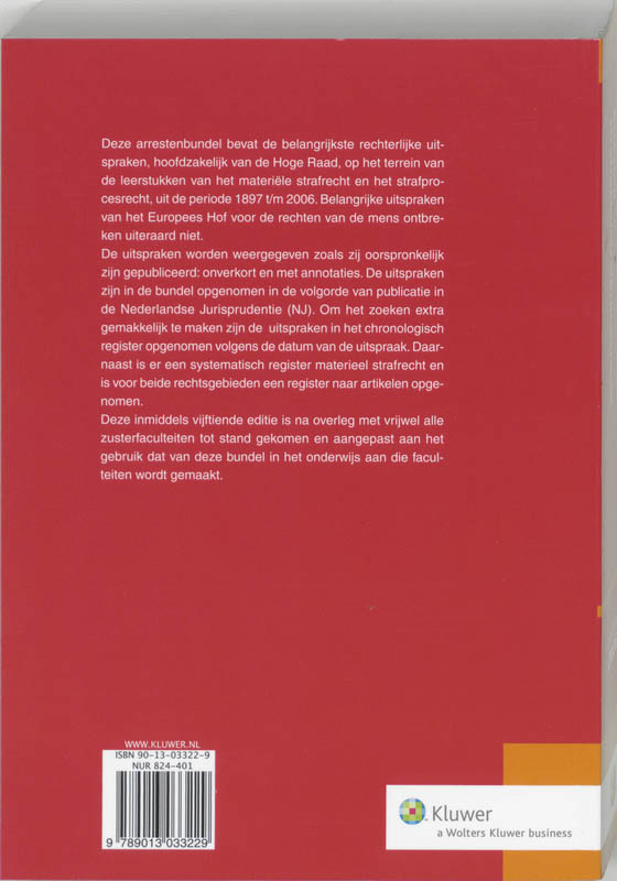 Achterkant van Arresten strafrecht/strafprocesrecht 2006