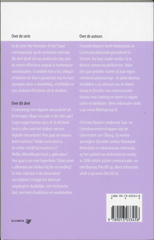 Achterkant van Digitale Nieuwsbrieven
