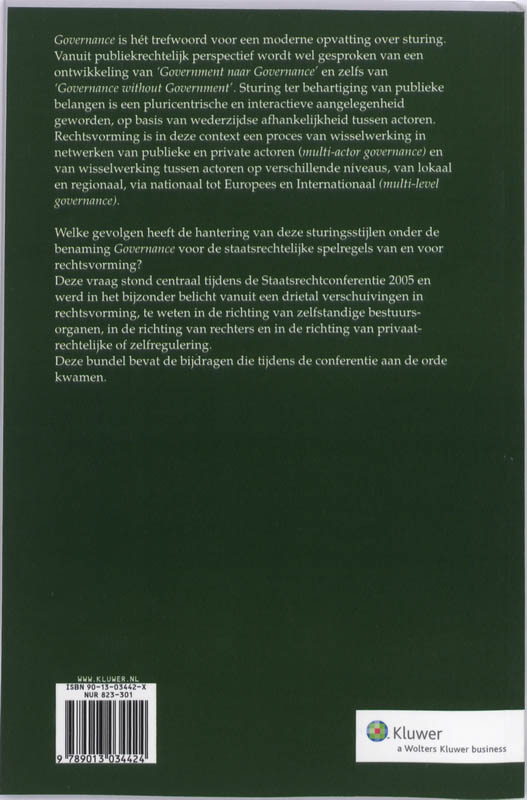 Achterkant van Rechtsvorming en governance