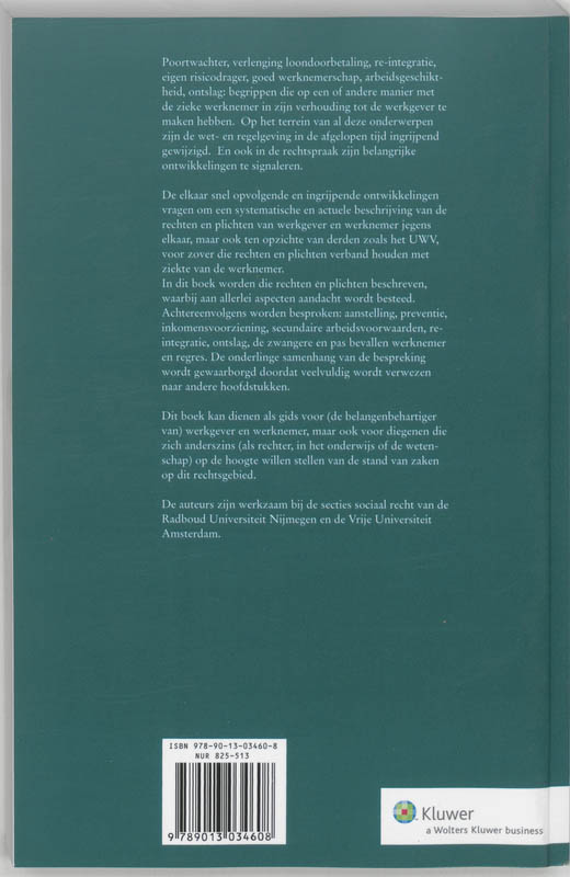 Achterkant van De zieke werknemer
