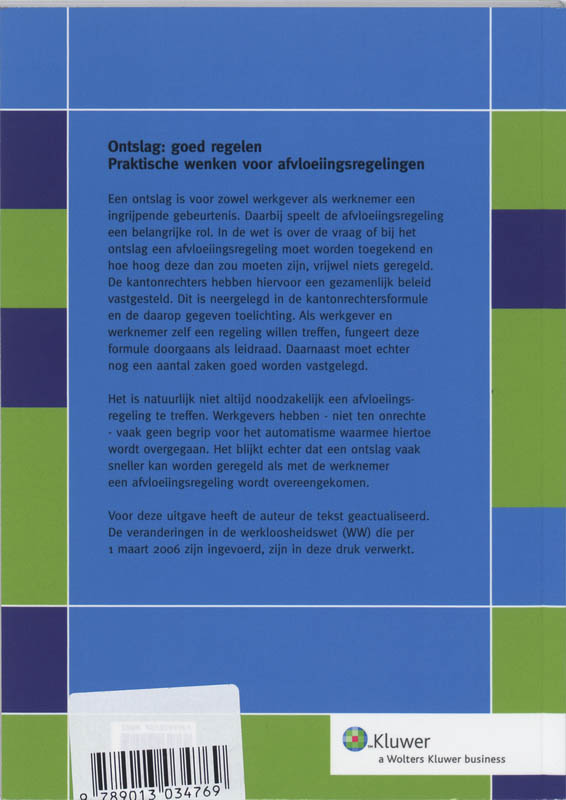 Achterkant van Ontslag goed regelen