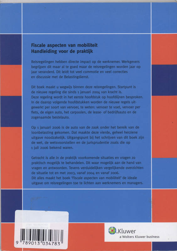 Achterkant van Fiscale aspecten van mobiliteit