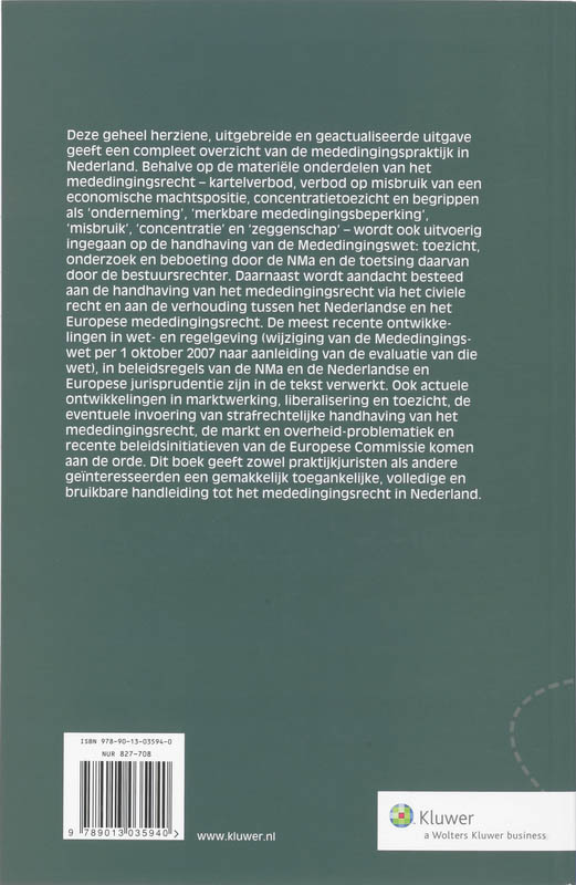 Achterkant van Nederlands Mededingingsrecht