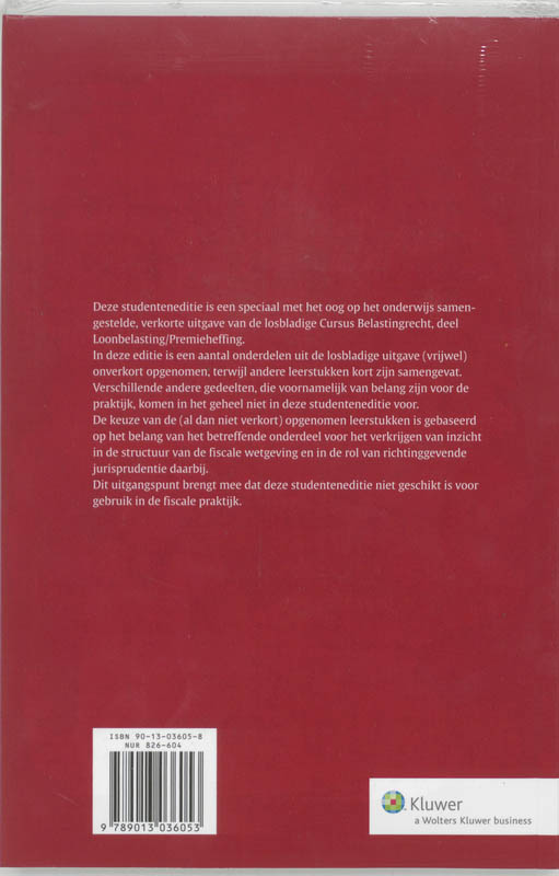 Achterkant van Studenteneditie