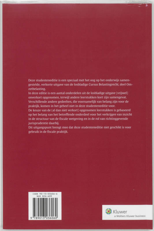 Achterkant van Studenteneditie