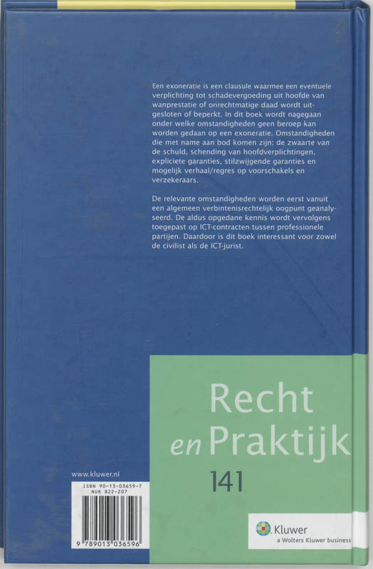 Achterkant van Exoneraties in (ICT-)contracten tussen professionele partijen