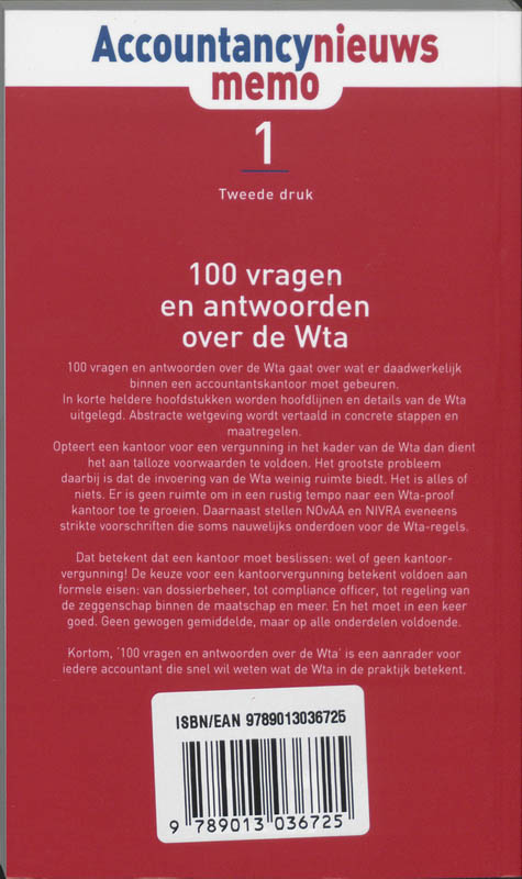 Achterkant van 100 vragen & antwoorden over de WTA