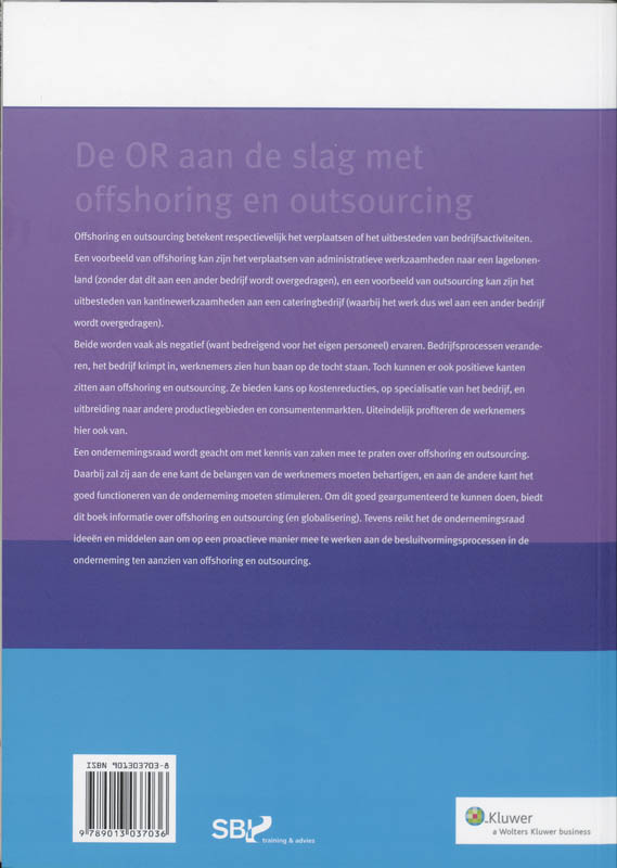 Achterkant van De OR aan de slag met offshoring en outsourcing