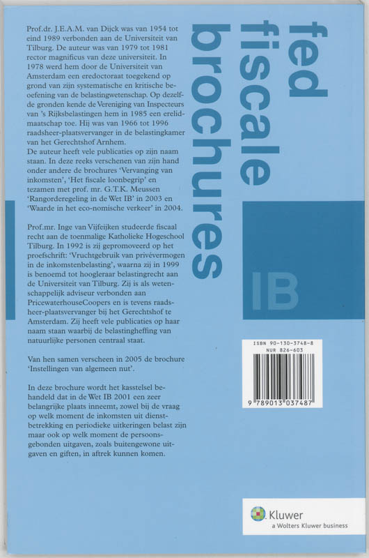 Achterkant van Het kasstelsel in de Wet IB 2001