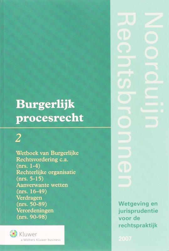 Achterkant van 2 Burgerlijk Procesrecht