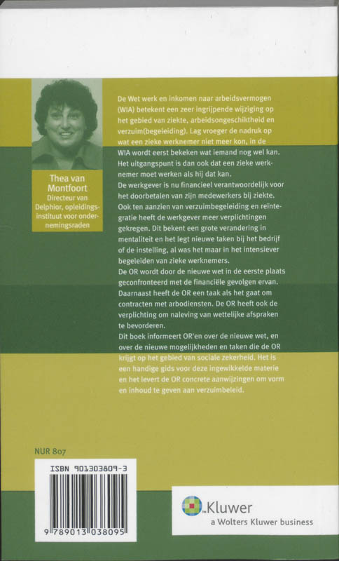 Achterkant van OR en de Wet werk en inkomen naar arbeidsvermogen