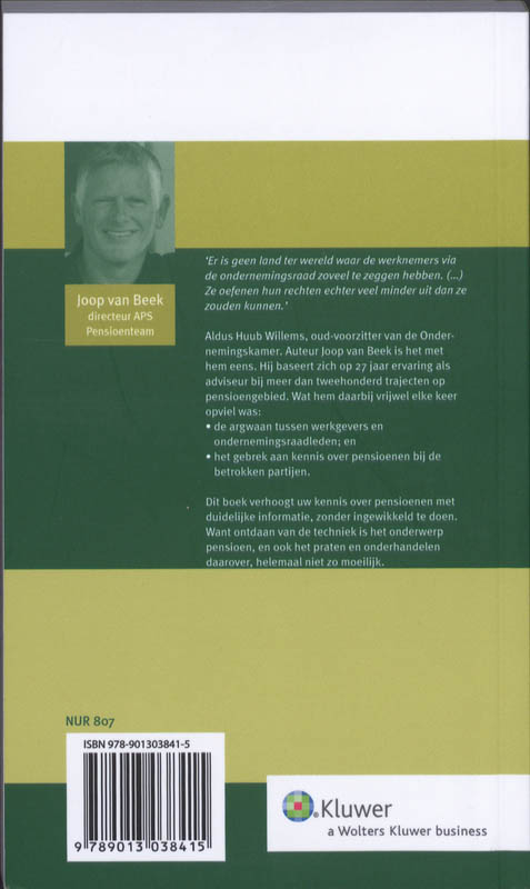 Achterkant van OR en pensioen