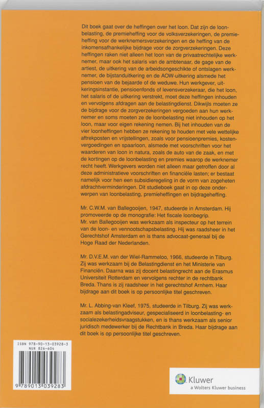 Achterkant van Loonheffingen