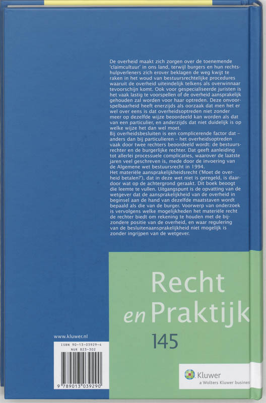 Achterkant van Onrechtmatige overheidsbesluiten