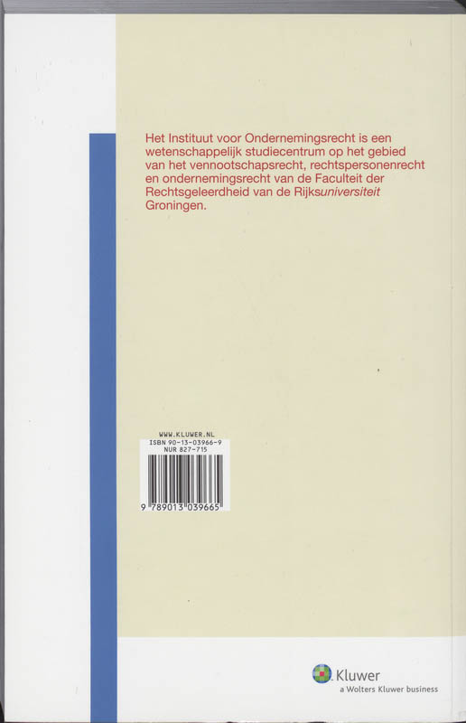 Achterkant van Supervision on takeover bids