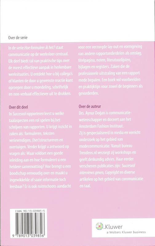 Achterkant van Succesvol rapporteren