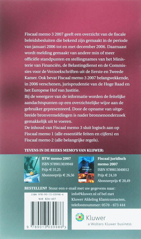 Achterkant van 3 2007