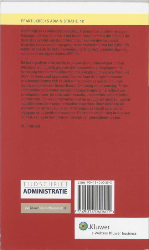 Achterkant van Internetboekhouden