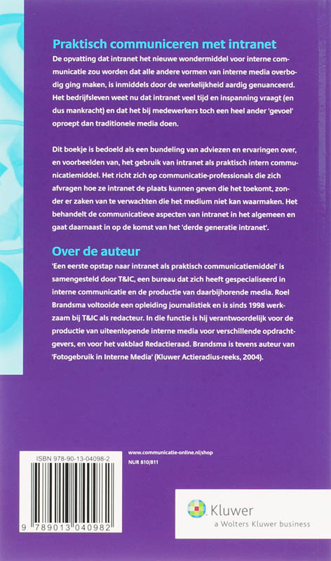 Achterkant van Intranet als praktisch communicatiemiddel