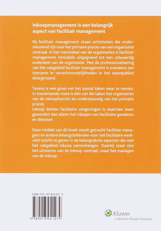 Achterkant van Inkoopmanagement in facilitaire omgevingen
