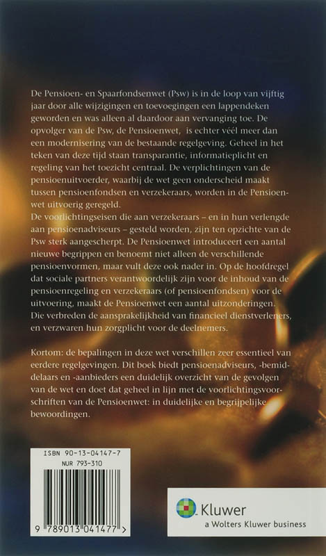 Achterkant van de nieuwe pensioenwet