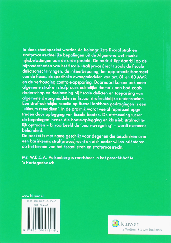 Achterkant van Inleiding fiscaal strafrecht