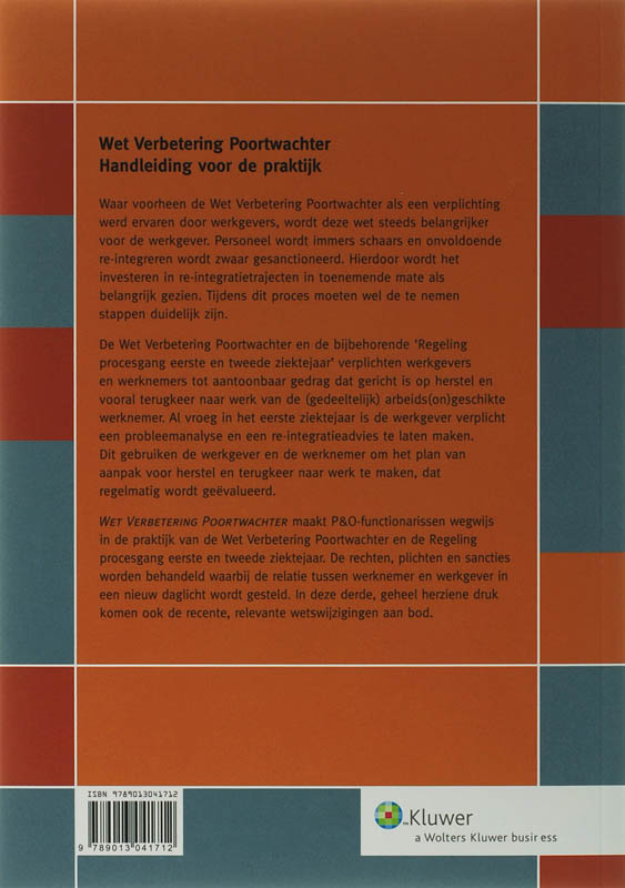 Achterkant van De wet verbetering Poortwachter