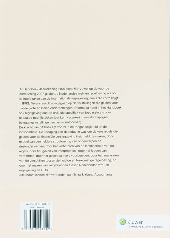 Achterkant van 2007