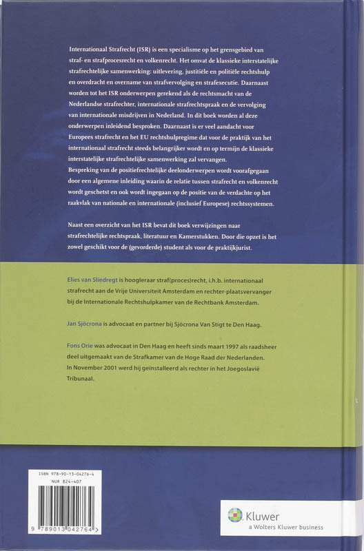 Achterkant van Handboek Internationaal Strafrecht