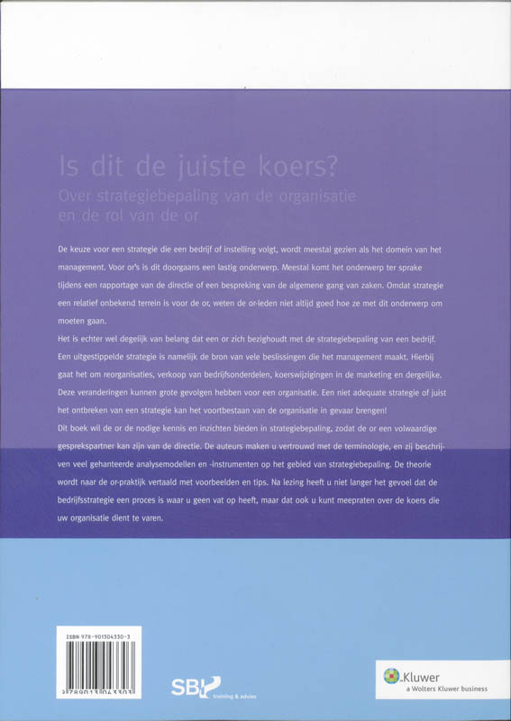 Achterkant van Is dit de juiste koers?