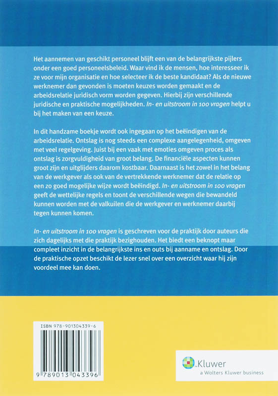 Achterkant van In- en uitstroom in 100 vragen