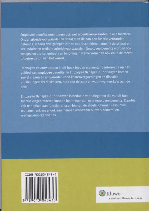 Achterkant van Employee Benefits in 100 vragen