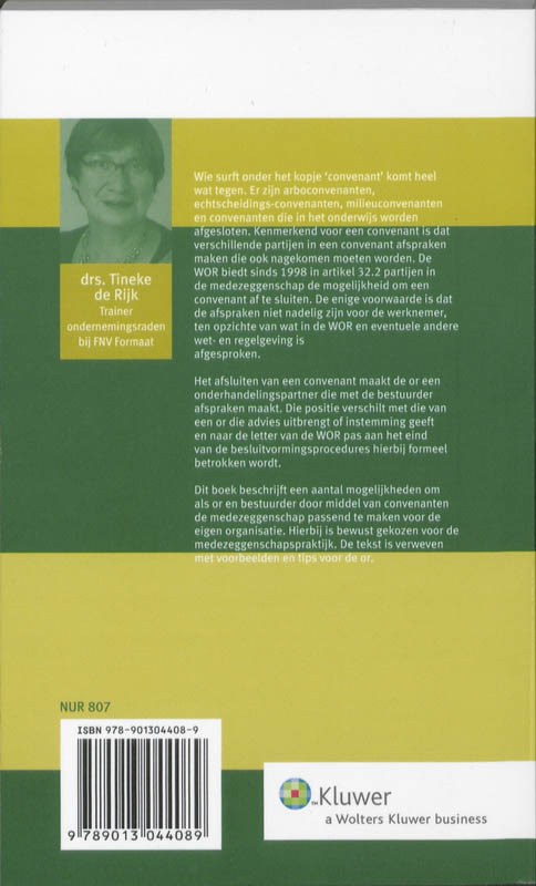 Achterkant van OR en convenanten