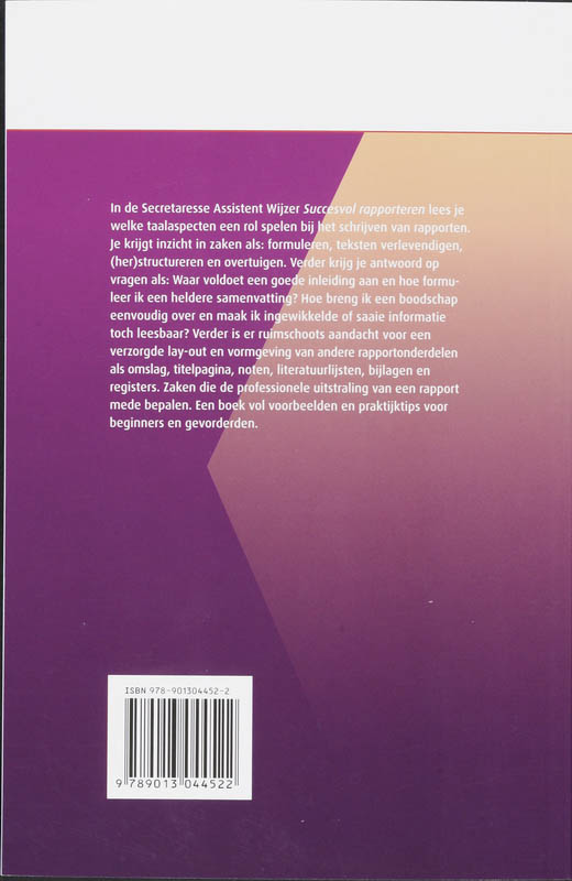 Achterkant van Succesvol rapporteren