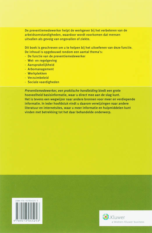 Achterkant van Preventiemedewerker