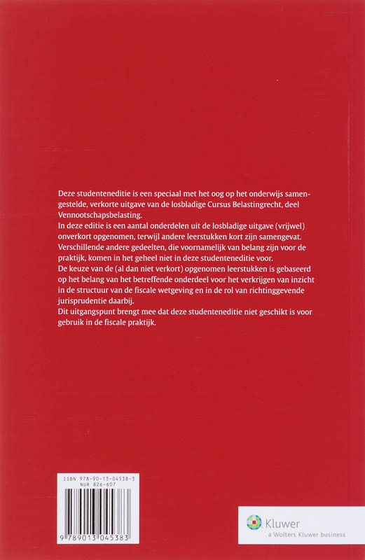 Achterkant van Studenteneditie 2007-2008